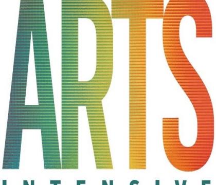 logo spells ARTS in a rainbow of colors