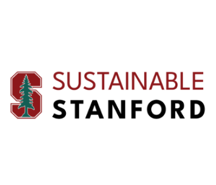 Sustainable Stanford Logo in Red, Green, and Black