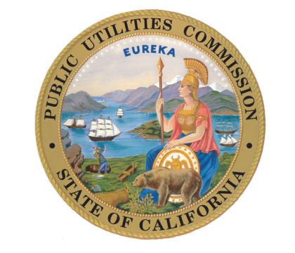 CPUC seal with mountains, water, and land