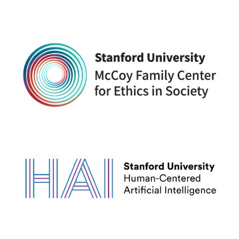 McCoy Family Center for Ethics in Society logo over the Stanford Institute for Human-Centered Artificial Intelligence