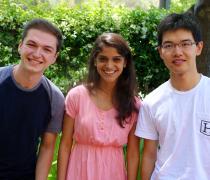2016 Stanford Strauss Scholars: Steven Rathje, Aashna Shroff, and Chengyue (Donny) Li 