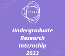 The logo for the Center for Spatial and Textual Analysis (CESTA) and text reading: "Undergraduate Research Internship 2022"