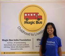 Former intern Vanessa at Magic Bus